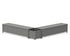 POLYWOOD 72" Vineyard L-Shaped Planter Storage Bench Set in Slate Grey