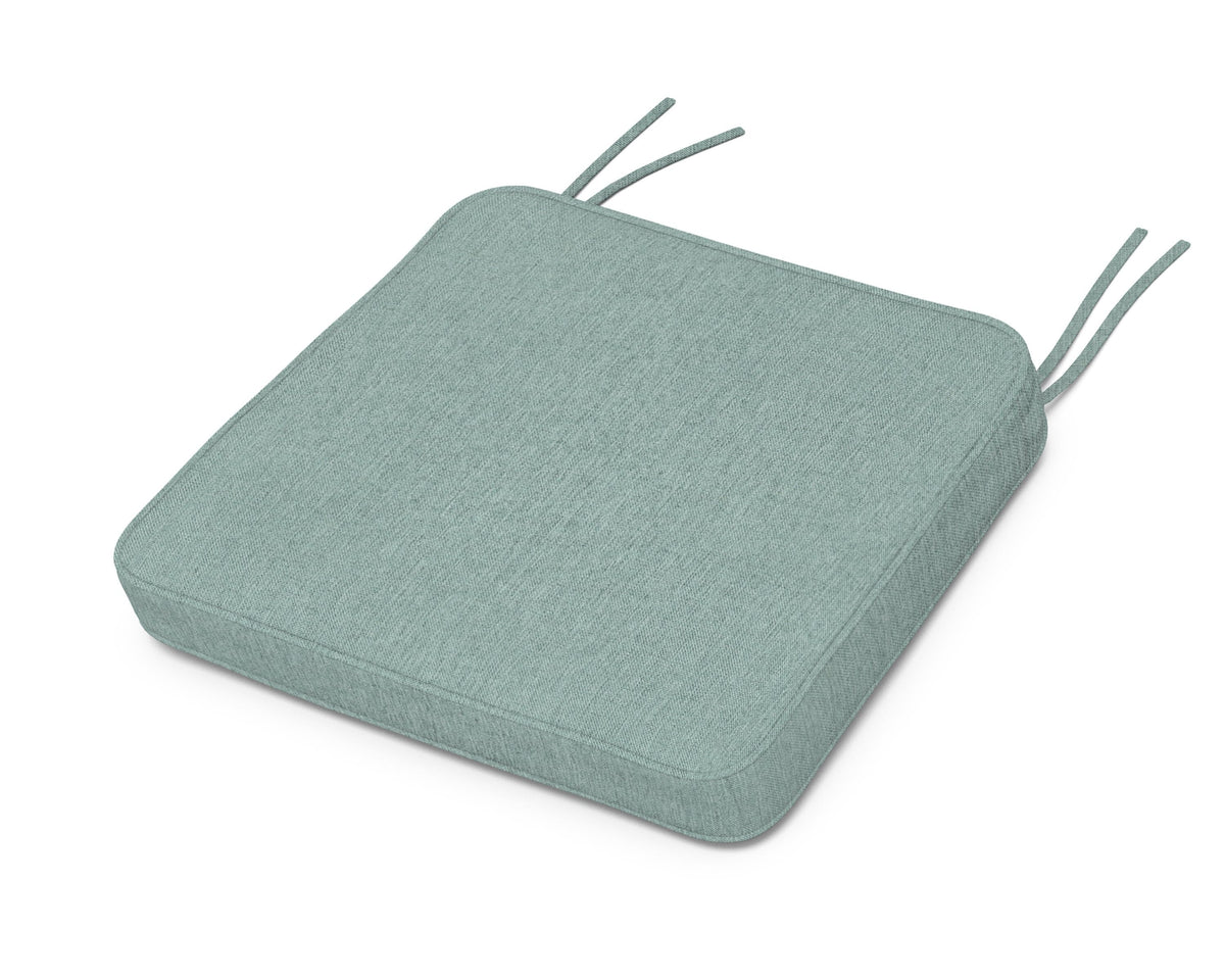 POLYWOOD Chinoiserie Arm Chair Seat Cushion in Glacier Spa