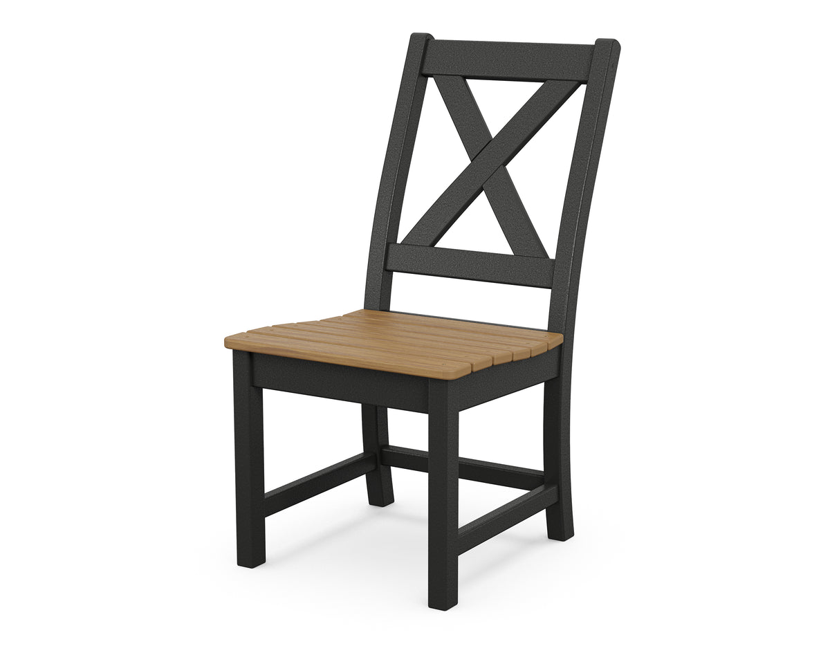 POLYWOOD Braxton Dining Side Chair in Black / Natural