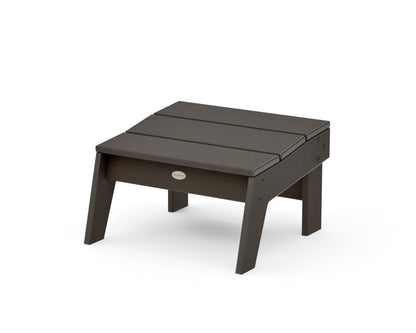 POLYWOOD Modern Studio Ottoman in Vintage Coffee
