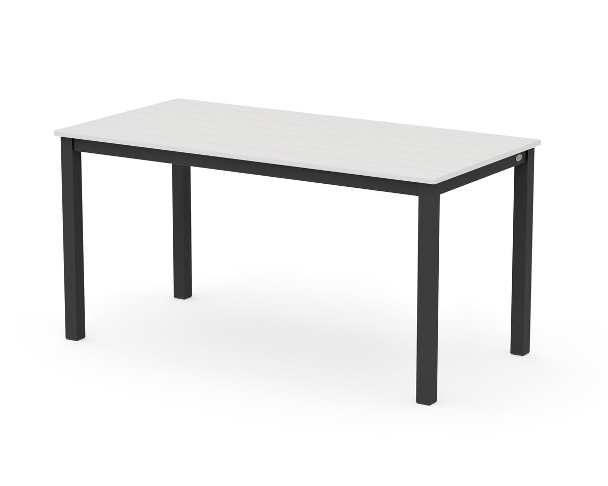 POLYWOOD Main Street 30 x 60 Dining Table in Black / Vintage White