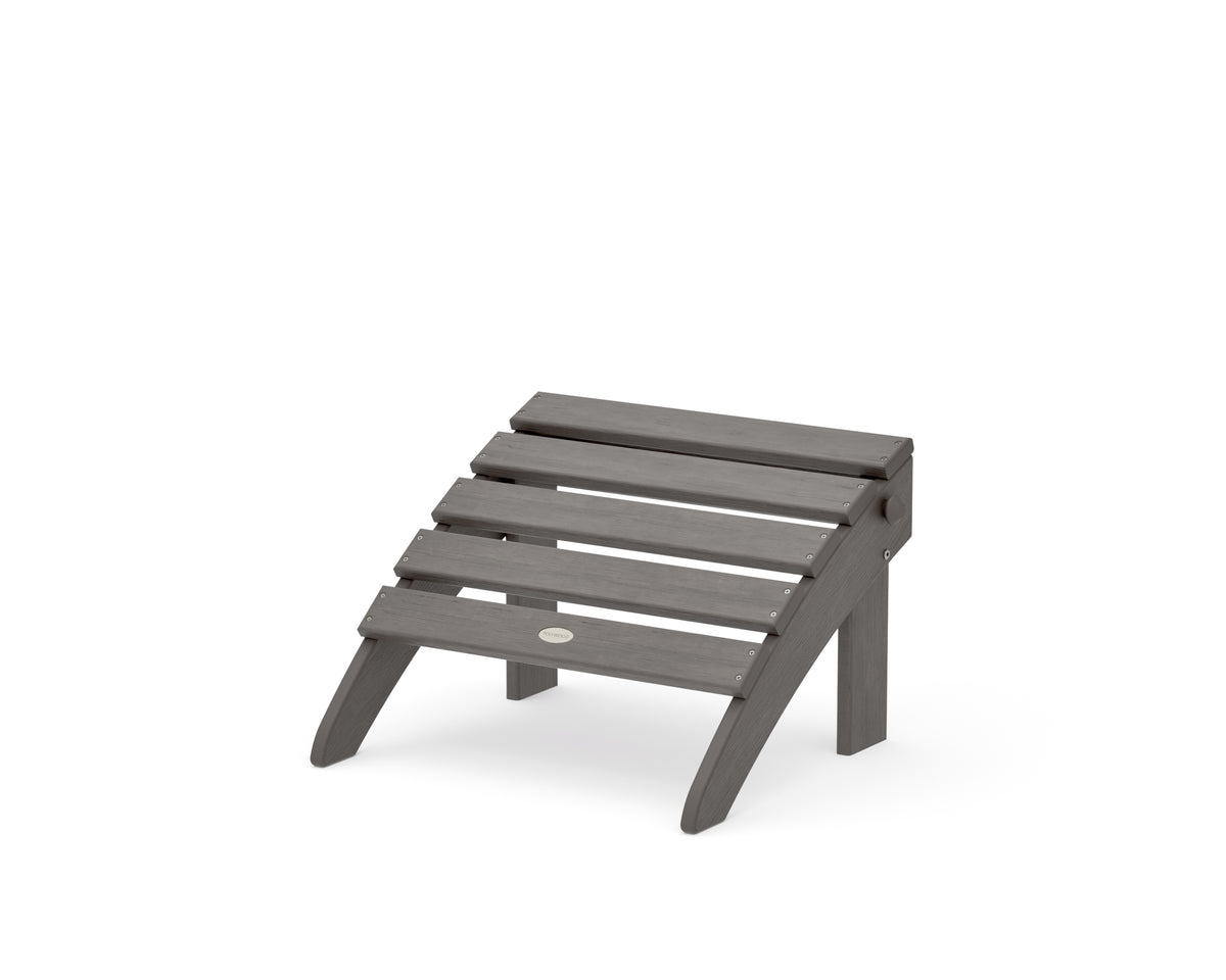 POLYWOOD Classic Adirondack Folding Ottoman in Driftwood