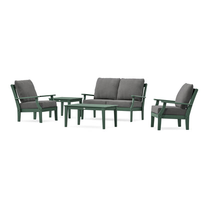 POLYWOOD Braxton 5-Piece Deep Seating Set in Green