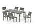 POLYWOOD Main Street 7-Piece Dining Set with Main Street 36" x 72" Dining Table in Bronze / Slate Grey