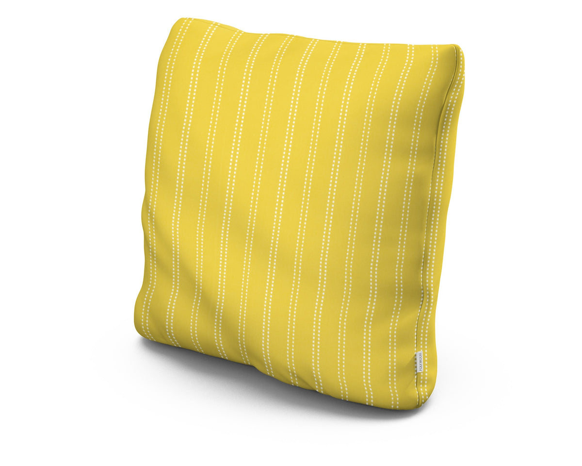 POLYWOOD 20" Outdoor Throw Pillow in Stitch Canary