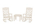 POLYWOOD Chinoiserie 3-Piece Rocking Chair Set in Sand