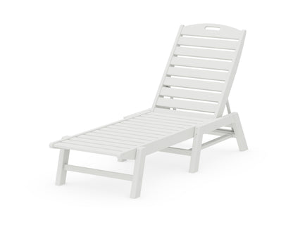 POLYWOOD Nautical Chaise in Vintage White