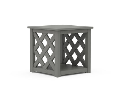 POLYWOOD Wovendale Accent Table angle view