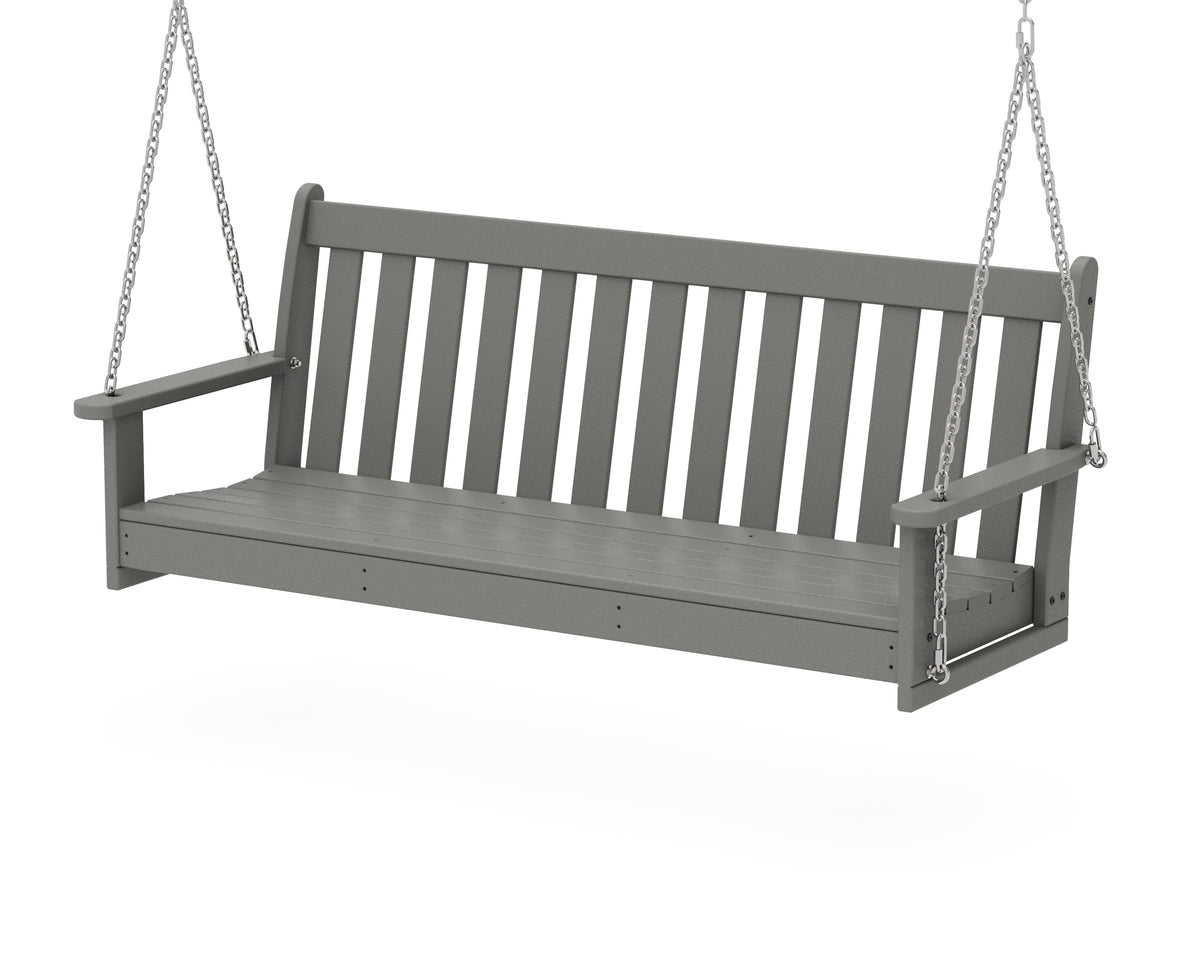 POLYWOOD Vineyard 60" Porch Swing in Slate Grey