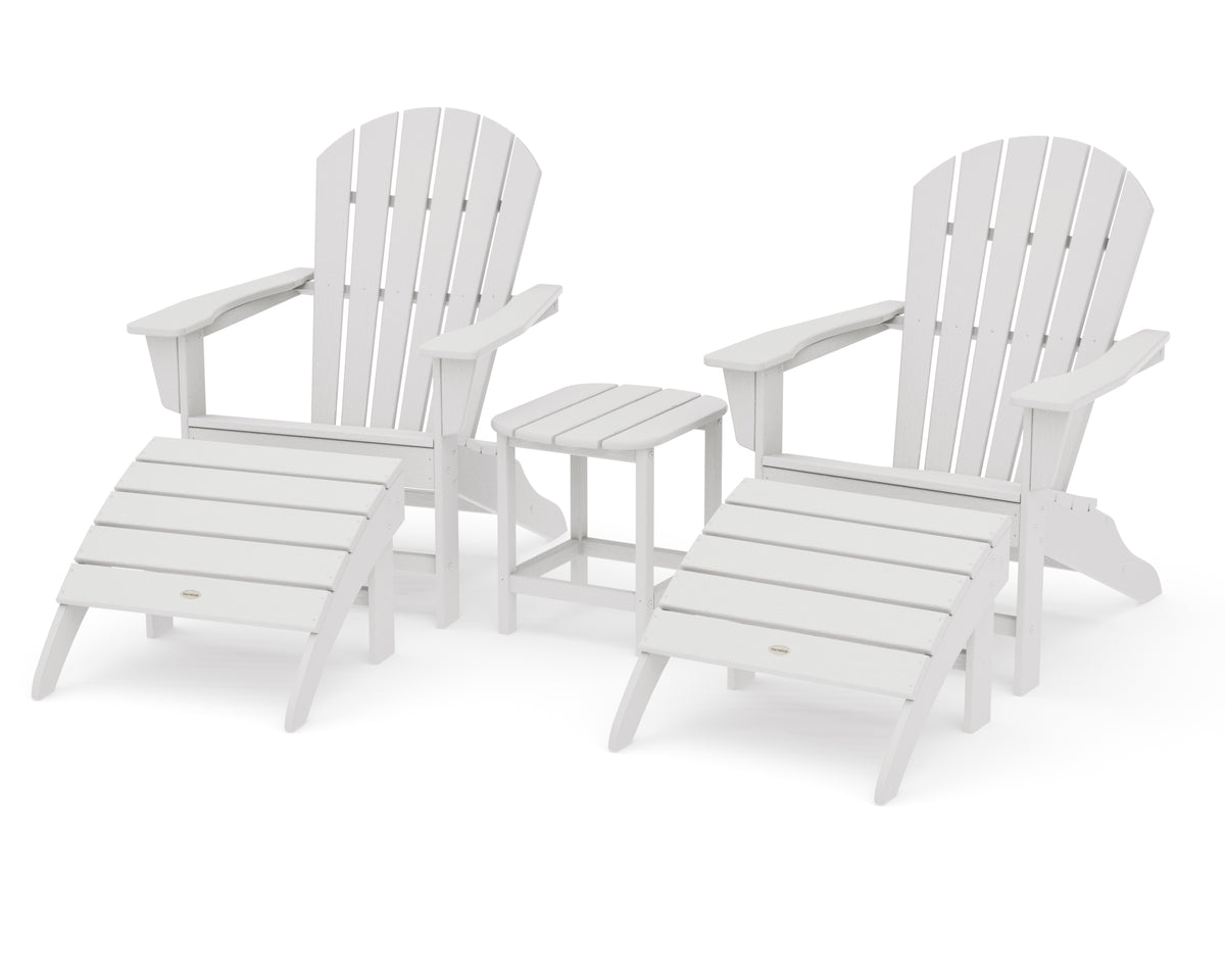 POLYWOOD South Beach Adirondack 5-Piece Set in Vintage White