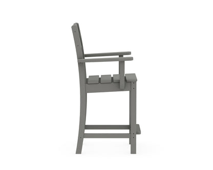 POLYWOOD Lakeside Counter Arm Chair angle view