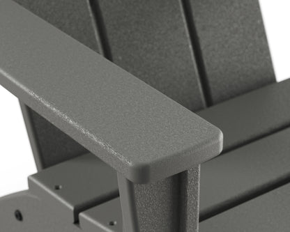 Second alternate view of the POLYWOOD Kids Vineyard Adirondack Rocking Chair in Slate Grey