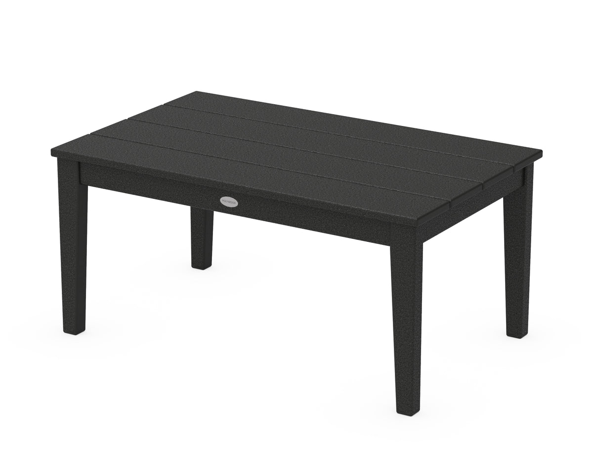 POLYWOOD Newport 22" x 36" Coffee Table in Black