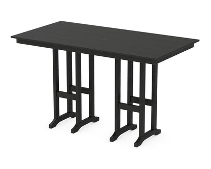 POLYWOOD Farmhouse 37" x 72" Bar Table in Black