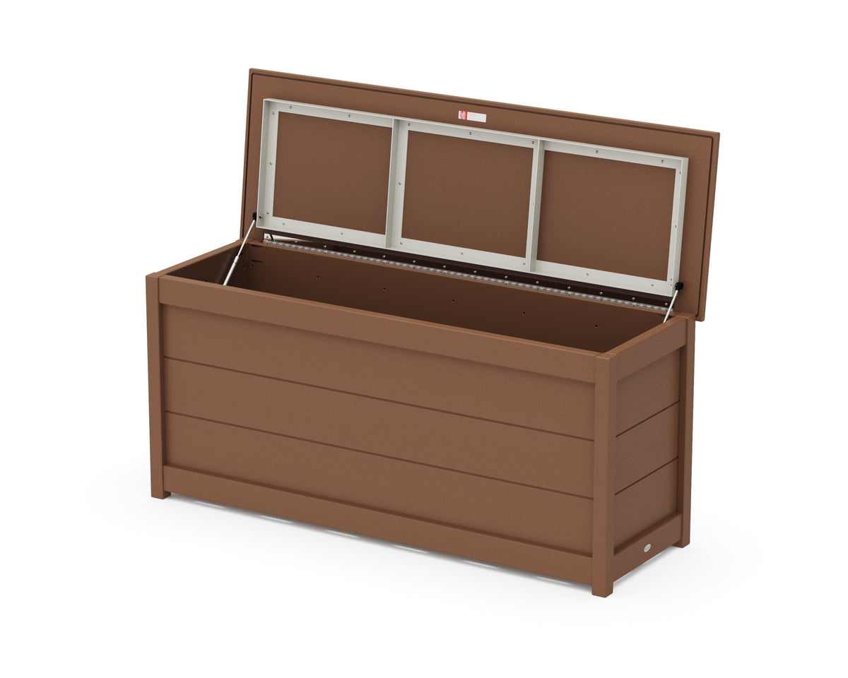POLYWOOD 68" Storage Box Table in Teak