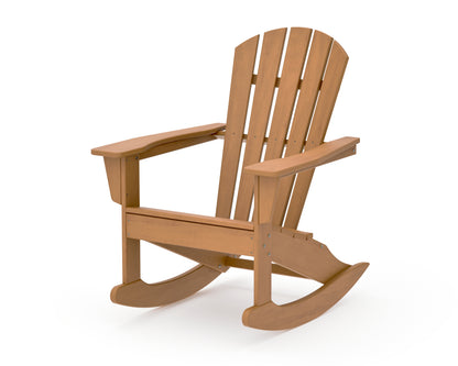 POLYWOOD Palm Coast Adirondack Rocking Chair in Natural