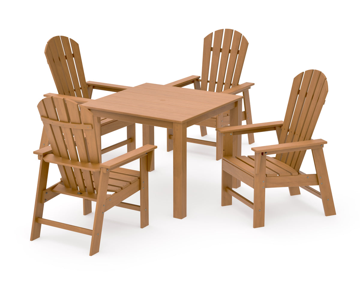 POLYWOOD South Beach Coast 5-Piece Parsons Dining Set in Natural