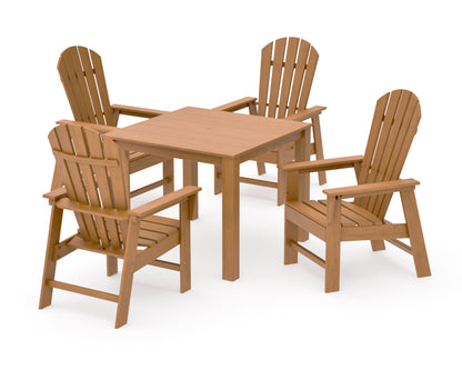 POLYWOOD South Beach Coast 5-Piece Parsons Dining Set in Natural