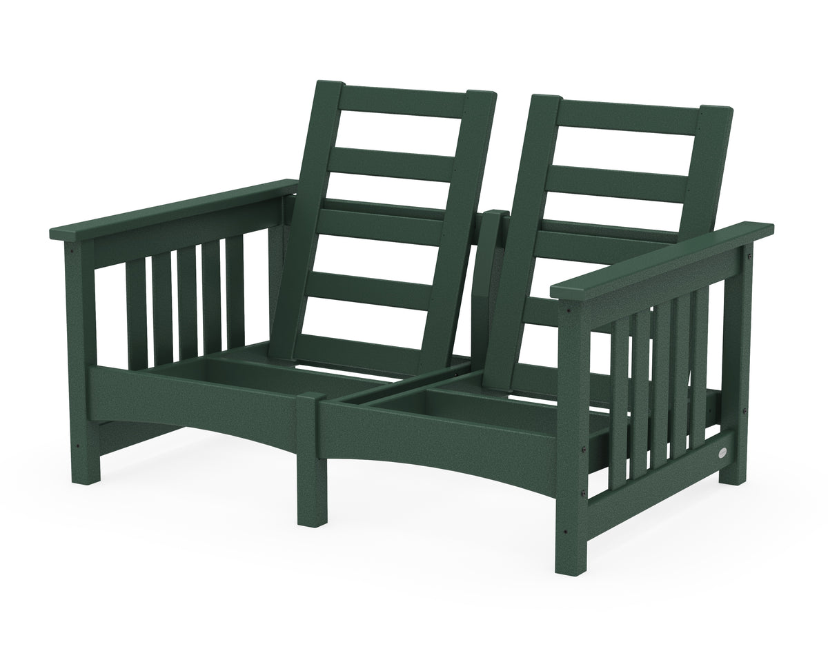 POLYWOOD Club Mission Loveseat Frame in Green