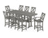 POLYWOOD Braxton 9-Piece Bar Set with Trestle Legs in Slate Grey