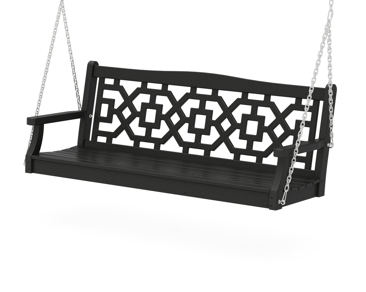 POLYWOOD Chinoiserie 60" Swing in Black