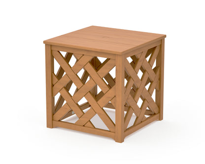 POLYWOOD Wovendale Accent Umbrella Table in Natural