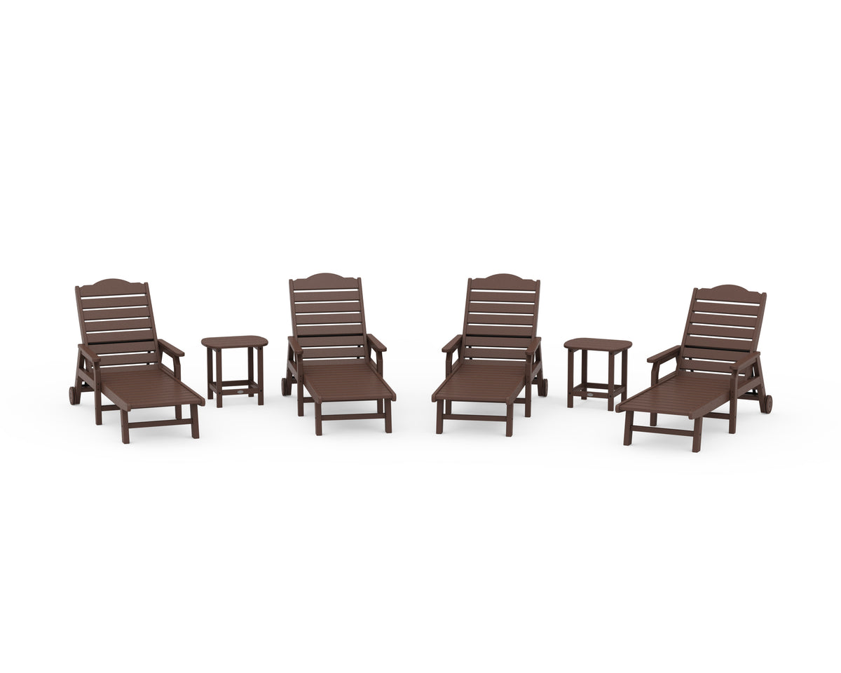 POLYWOOD Draper James Savannah 6-Piece Chaise Lounge Set in Mahogany