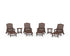 POLYWOOD Draper James Savannah 6-Piece Chaise Lounge Set in Mahogany