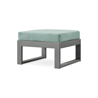 POLYWOOD Modular Ottoman - Modern in Slate Grey / Glacier Spa