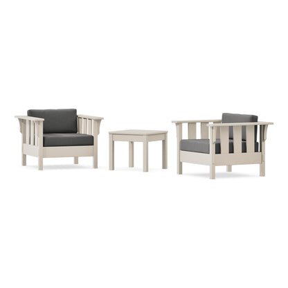 POLYWOOD Acadia 3-Piece Deep Seating Set in Sand