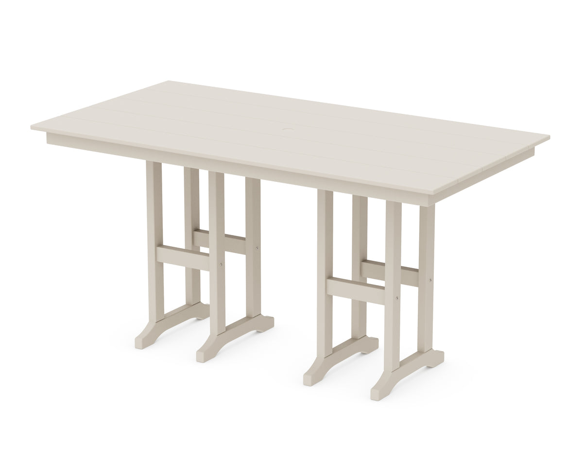 POLYWOOD Farmhouse 37" x 72" Counter Table in Sand