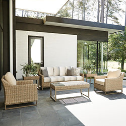 Lloyd Flanders Milan 48.5" Rectangular Cocktail Table, lifestyle photo 5