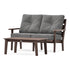 POLYWOOD Lakeside 2-Piece Lounge Loveseat Set in Mahogany