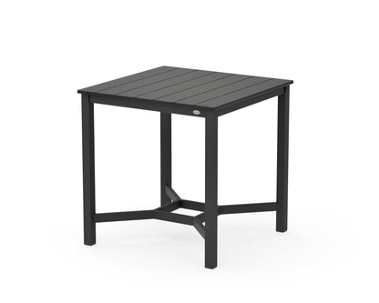 POLYWOOD Main Street 36 x 36 Counter Table in Black / Black
