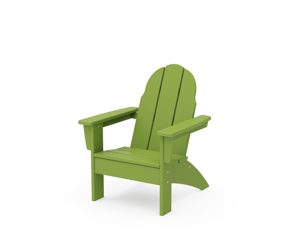 POLYWOOD Kids Vineyard Adirondack Chair in Lime