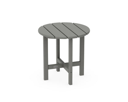 POLYWOOD Round 18" Side Table in Slate Grey
