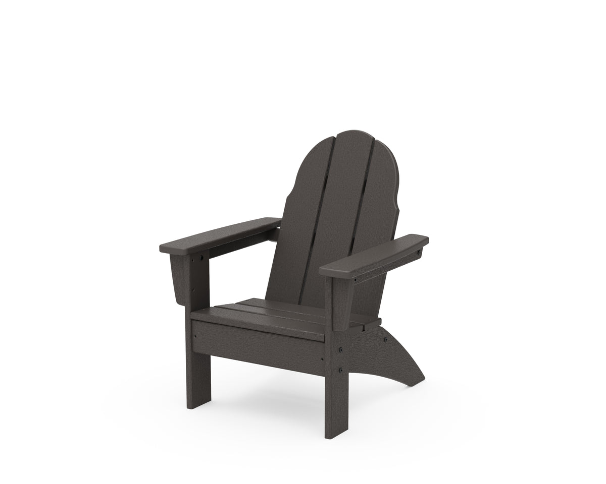POLYWOOD Kids Vineyard Adirondack Chair in Vintage Coffee