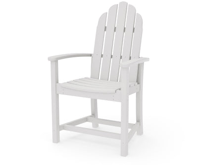 POLYWOOD Classic Adirondack Dining Chair in Vintage White