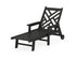 POLYWOOD Chippendale Chaise with Arms and Wheels in Black