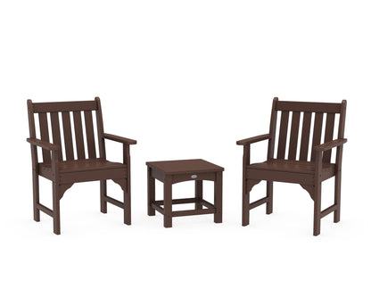 POLYWOOD Vineyard 3-Piece Garden Chair Set in Mahogany