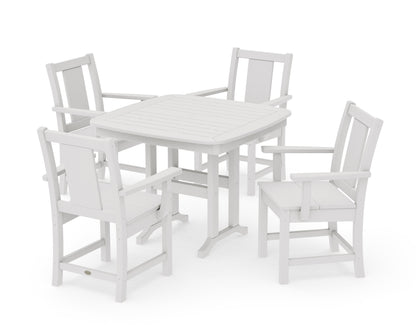 POLYWOOD Prairie 5-Piece Dining Set in Vintage White
