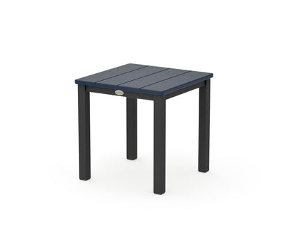 POLYWOOD Main Street 18" Side Table in Black / Navy