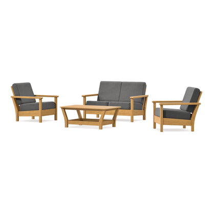 POLYWOOD Harbour 4-Piece Deep Seating Set in Natural