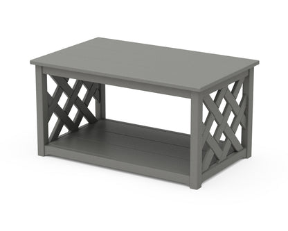 POLYWOOD Wovendale Coffee Table in Slate Grey