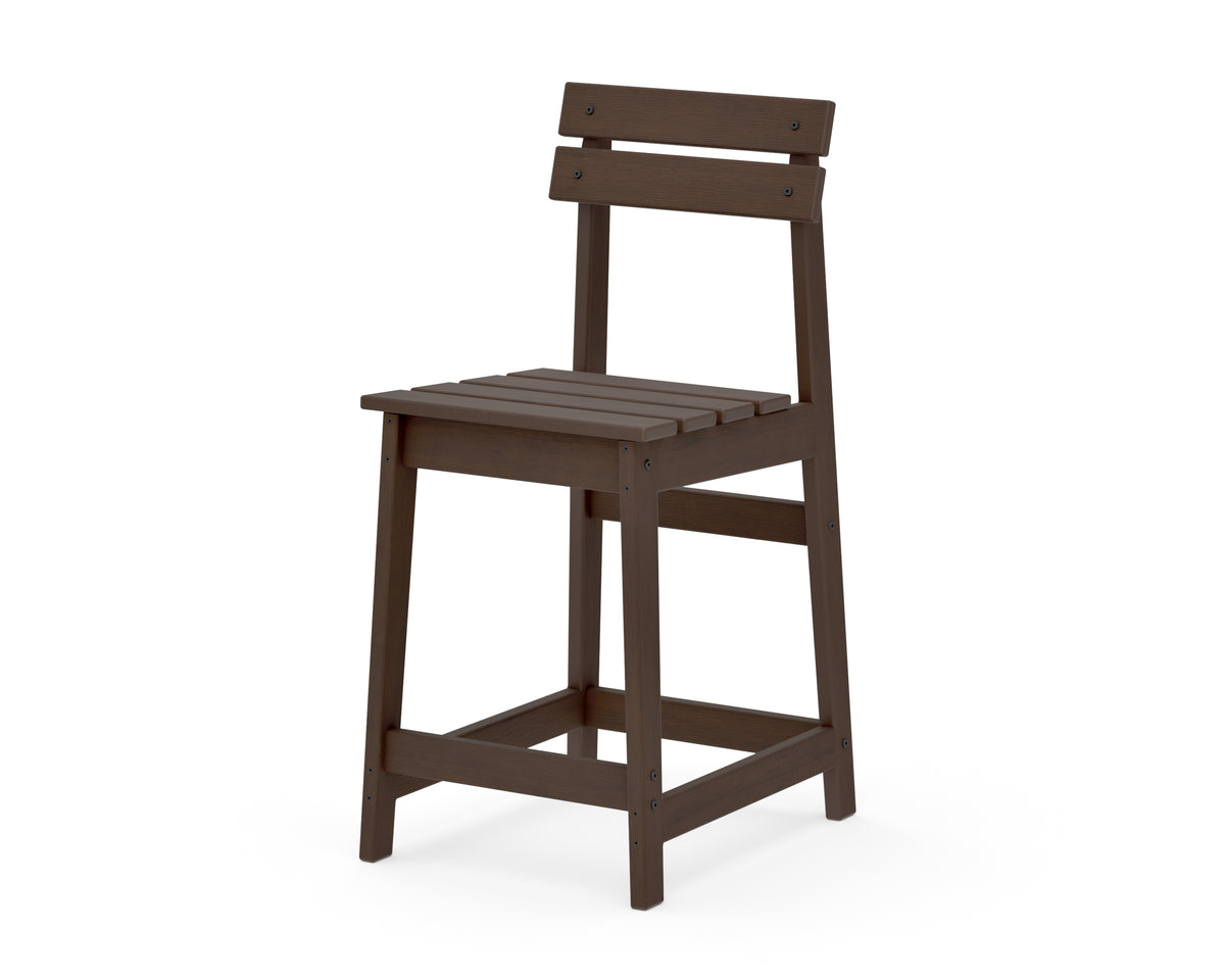 POLYWOOD Modern Studio Plaza Counter Chair in Kona