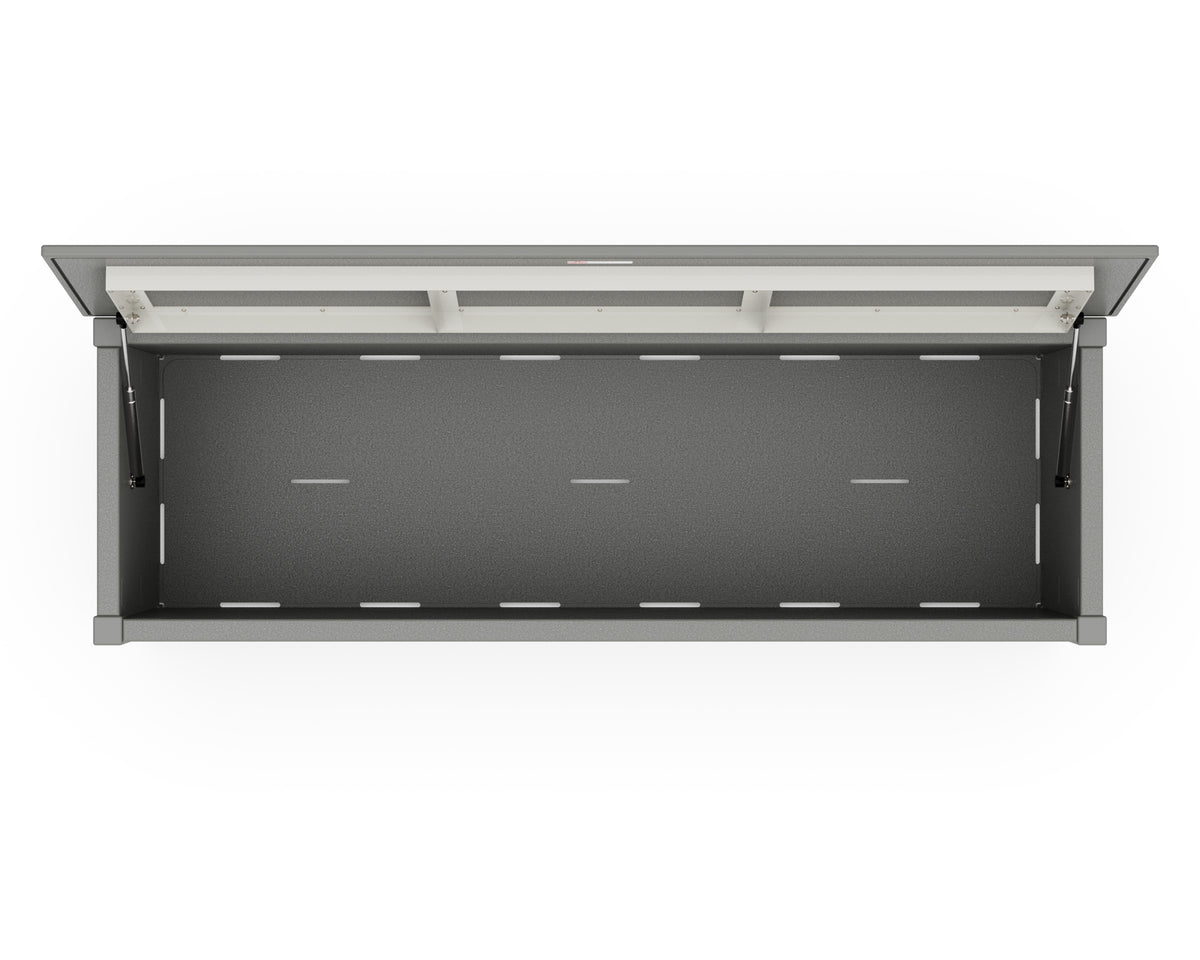 Alternate view of the POLYWOOD 68" Storage Box Table in Slate Grey (2)
