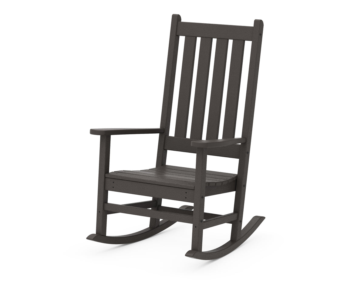 POLYWOOD Vineyard Porch Rocking Chair in Vintage Coffee