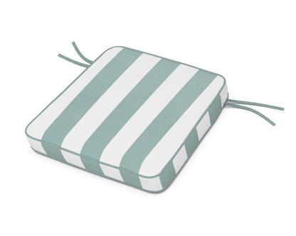 POLYWOOD Acadia Dining Arm Seat Cushion in Cabana Stripe Glacier Spa