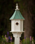 Fancy Home Products Birdhouses White/Patina Copper 10" Hexagon Birdhouse