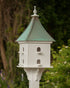 Fancy Home Products Birdhouses White/Patina Copper 14" Square Martin Birdhouse